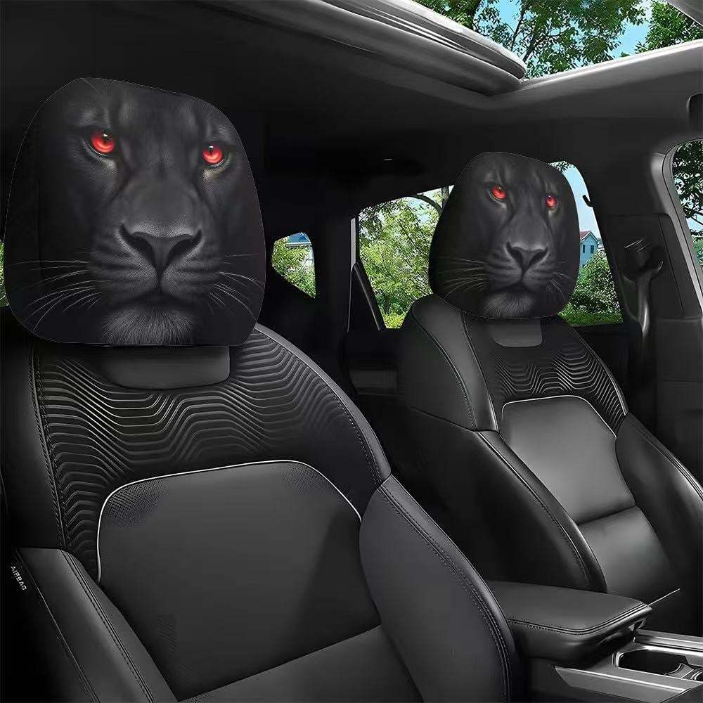 😆 Funny Cartoon Car Headrest Covers – 2PCS Universal Fit 🚗
