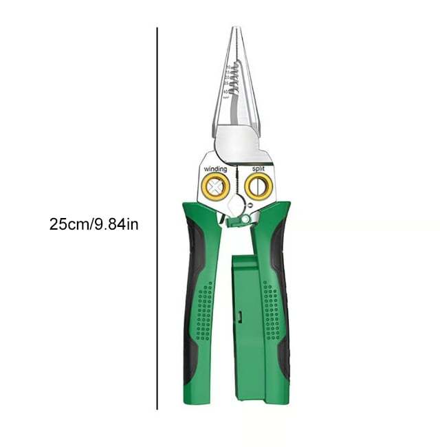 Outdoorfun 8 in 1 Wire Stripper Twister for Cutting and Pulling Wires Cable Scissors,Voltage Tester Pliers