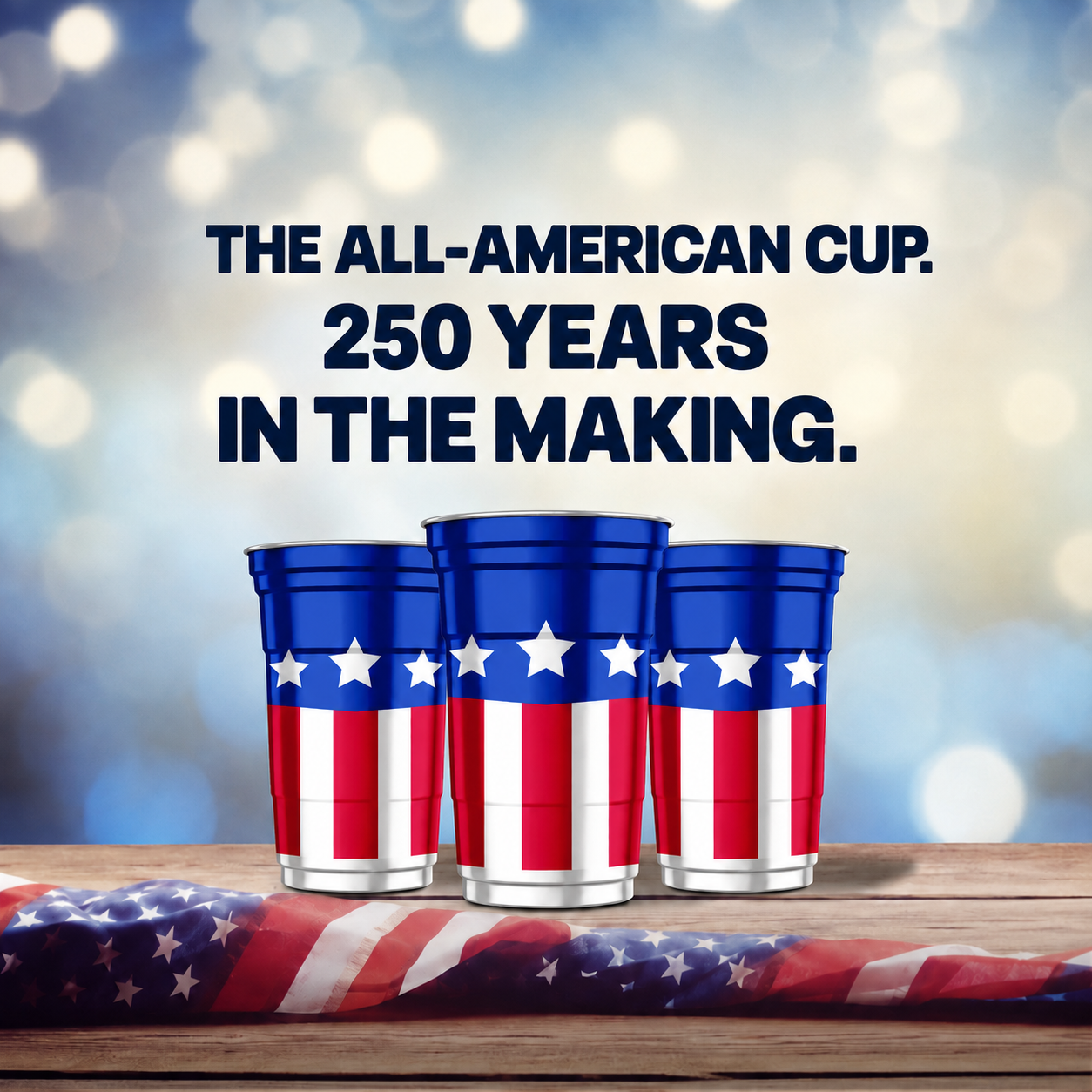 🇺🇸 250th Anniversary Patriotic Aluminum Party Cups