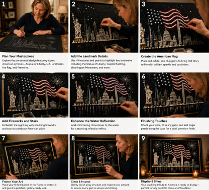 America 250th Anniversary Pearl Art Kit – Stars & Stripes Skyline Limited Edition