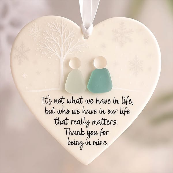 Heart-Shaped Sea Glass Friendship Decor