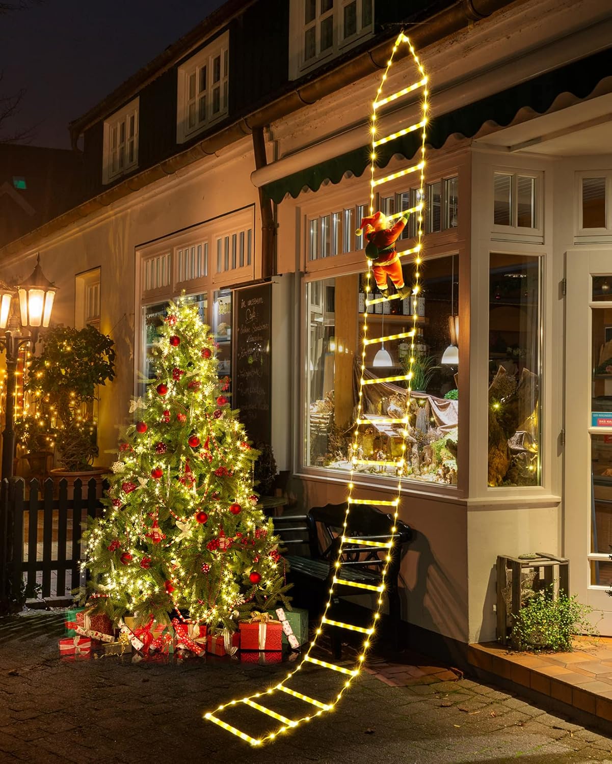 🎄Preheat 2025 Sale 49% OFF! - LED Ladder Lights with Climbing Santa Claus