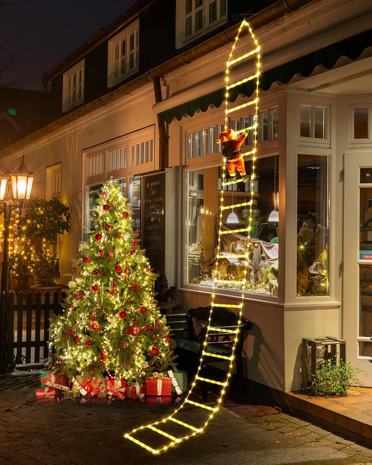 🎄Preheat 2025 Sale 49% OFF! - LED Ladder Lights with Climbing Santa Claus
