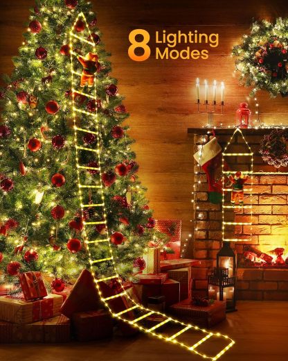 🎄Preheat 2025 Sale 49% OFF! - LED Ladder Lights with Climbing Santa Claus