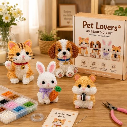 🔥Last Day 49% OFF -  2026 Noticeablek®🧵✨ Tiny 3D Beaded Animal DIY Kit