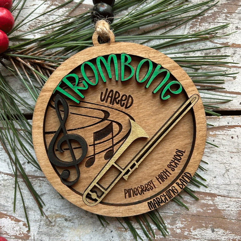Personalized Marching Band Christmas Tree Ornament