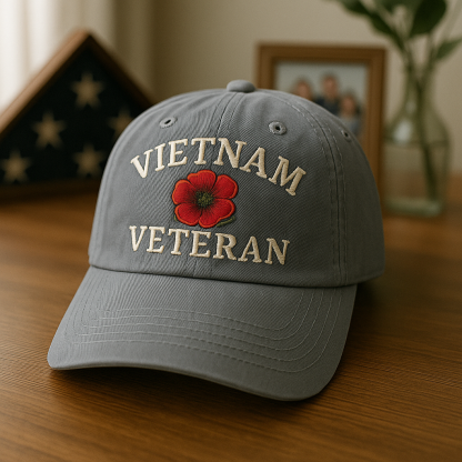 Vietnam Veteran Poppy Cap