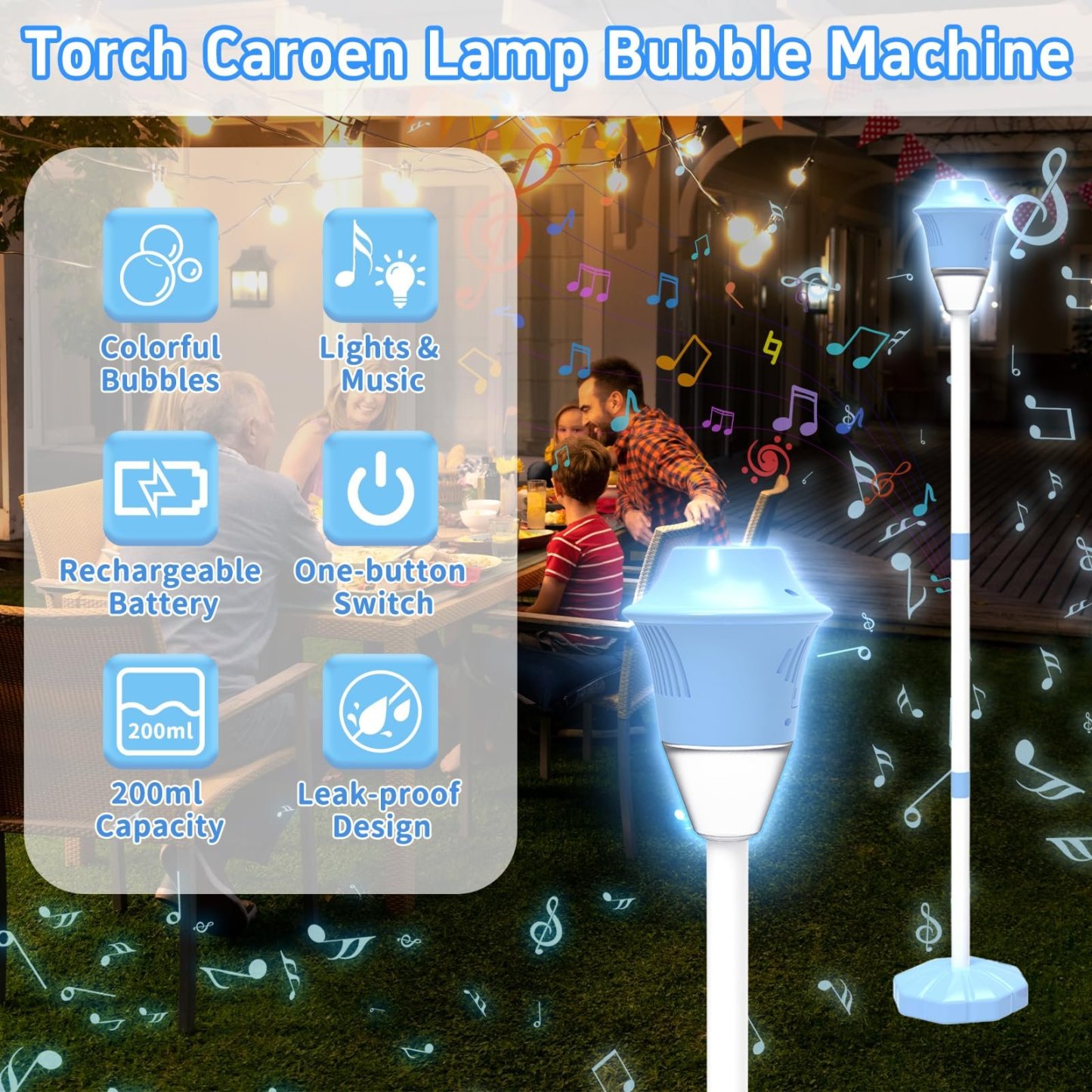 🏆#1 Bestseller - 🫧 Automatic Standing Bubble Maker – Create a Magical Bubble Storm in Seconds✨
