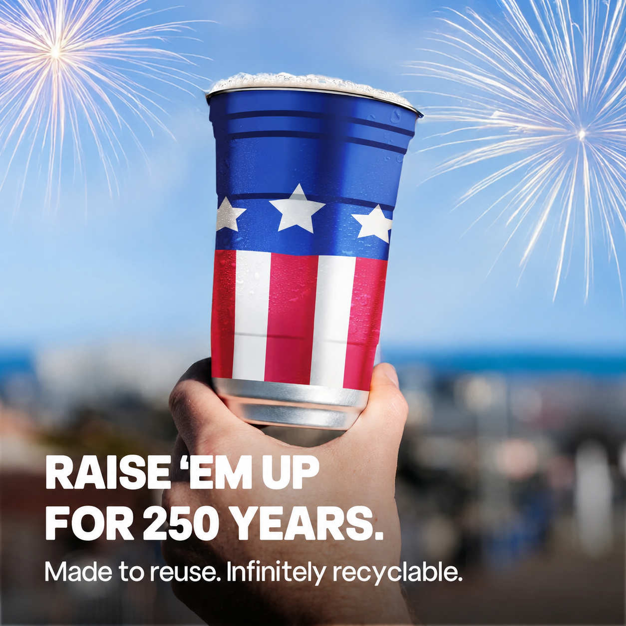 🇺🇸 250th Anniversary Patriotic Aluminum Party Cups