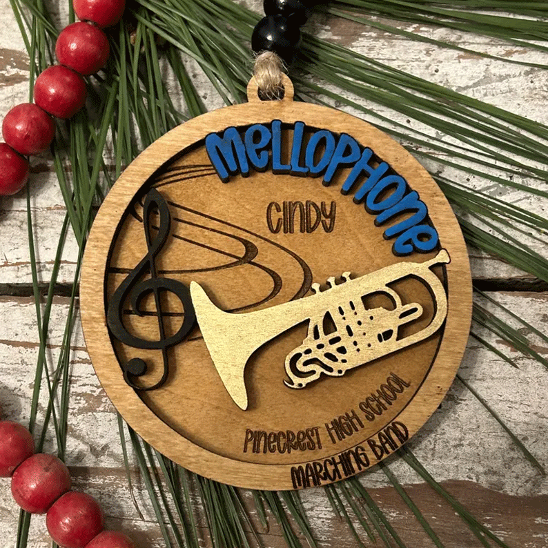 Personalized Marching Band Christmas Tree Ornament