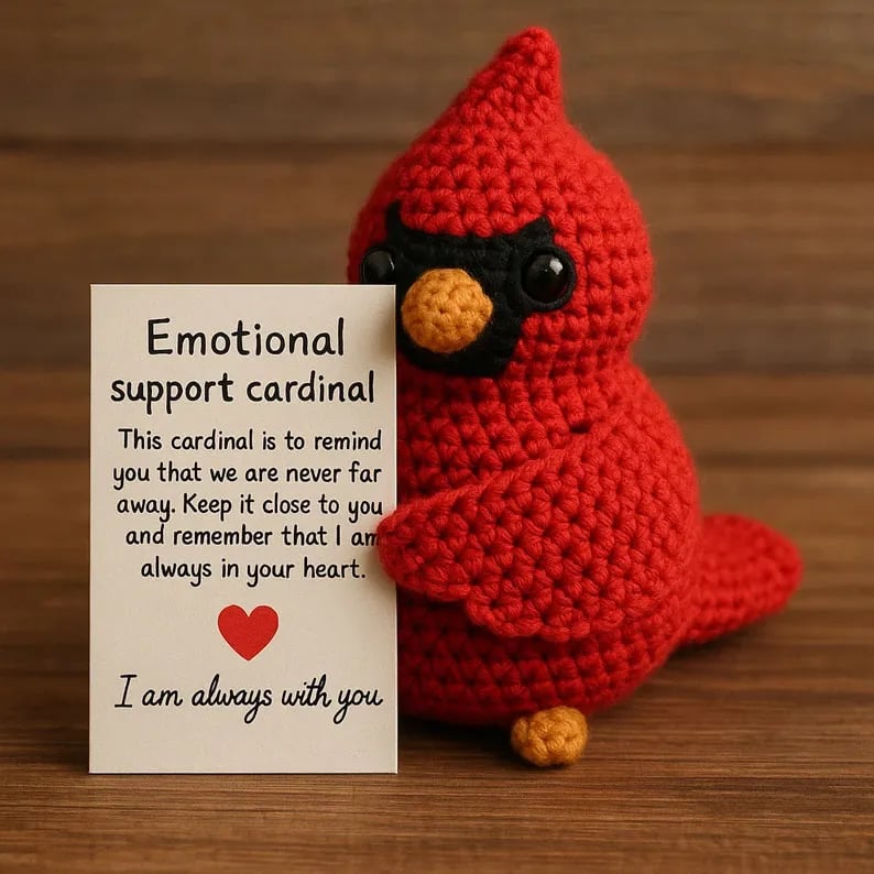🐦 Emotional Support Cardinal – Always With You ❤️