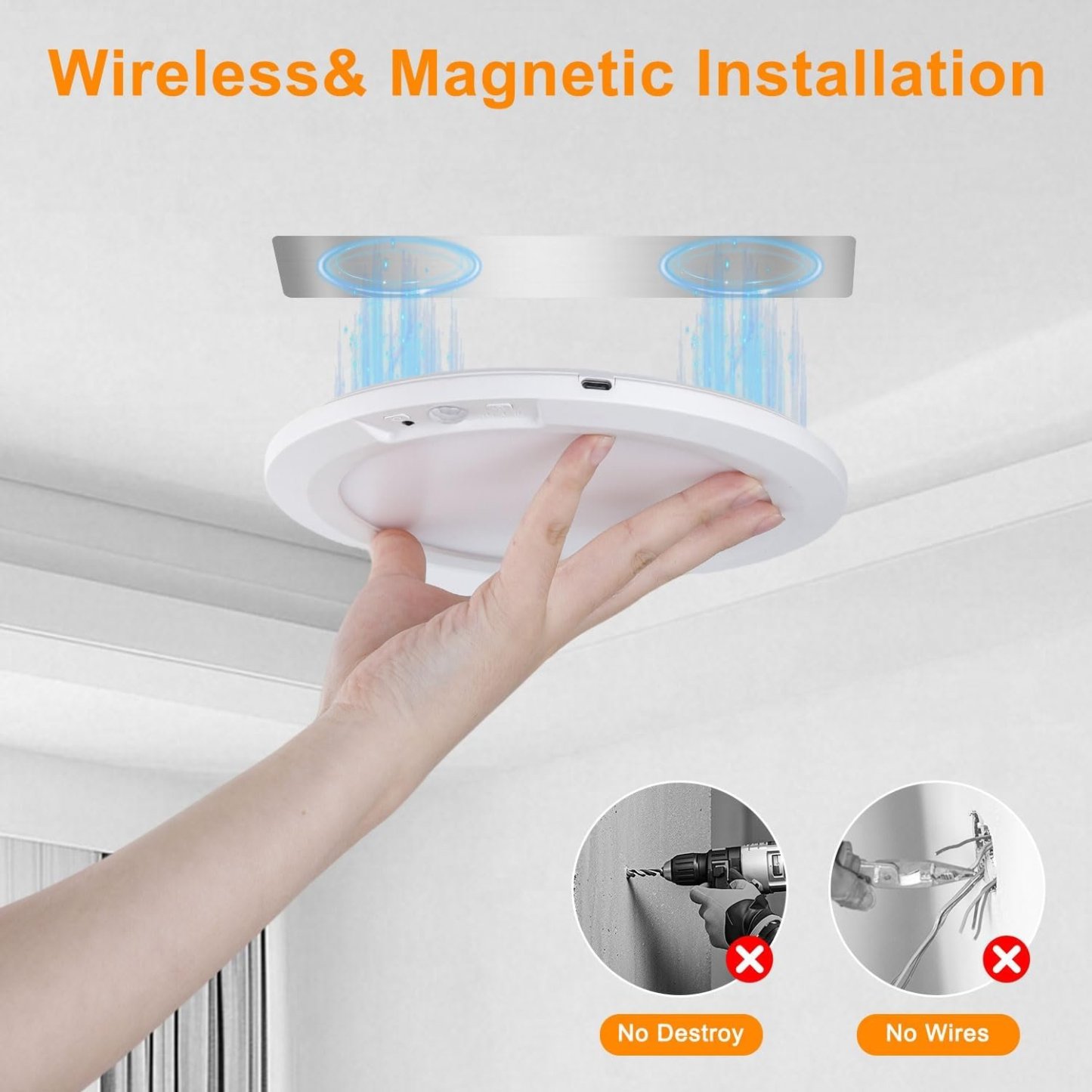 🔥Last Day 49% OFF💡Rechargeable Motion Sensor Ceiling Light