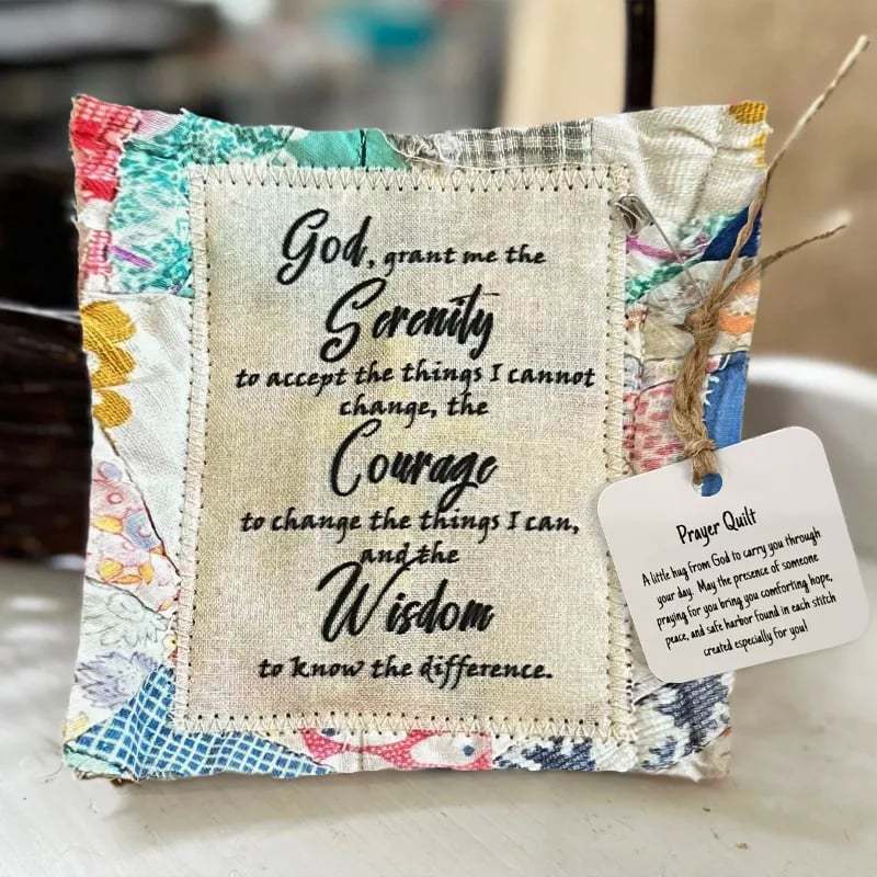 ✝️Best Encouraged And Blessed Gift-Prayer Quilt with cross inside