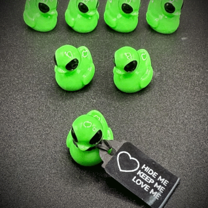 Mini Neon Green Alien Duck