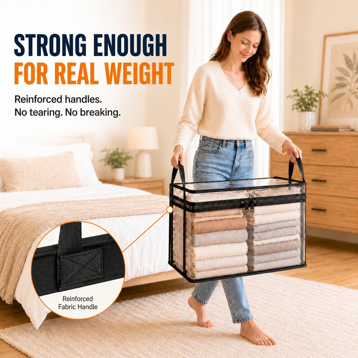 🔥Last Day 49% OFF📦Large Heavy-Duty Thick Plastic Clear Storage Bag for Clothes, Moving & Storage