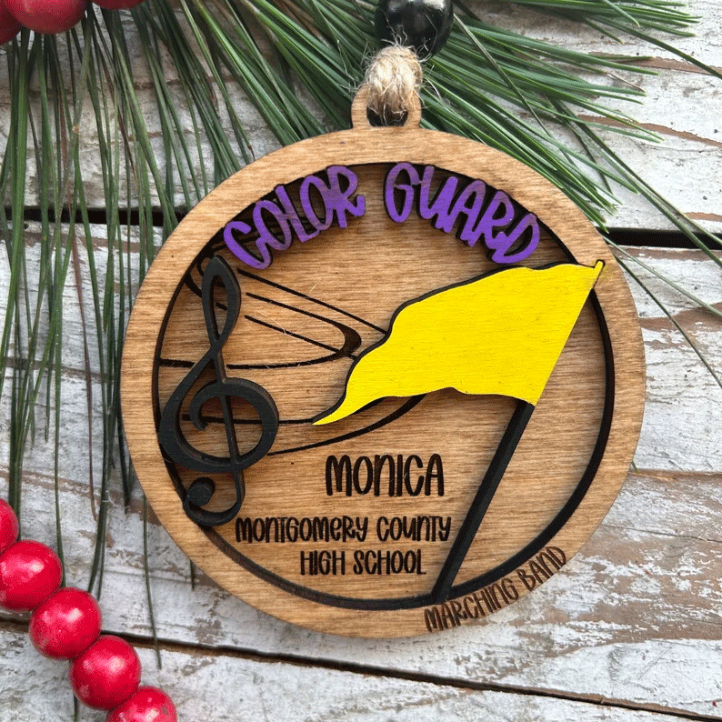 Personalized Marching Band Christmas Tree Ornament