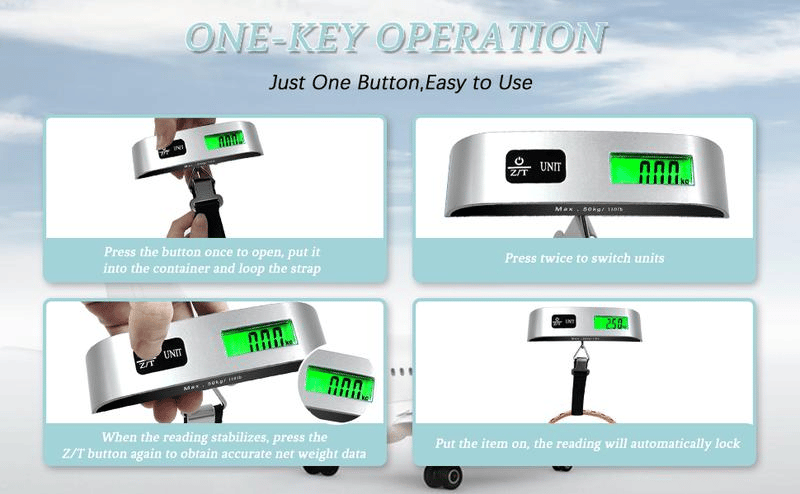 Last Day Sale Portable Digital Luggage Scale Accurate Weighing