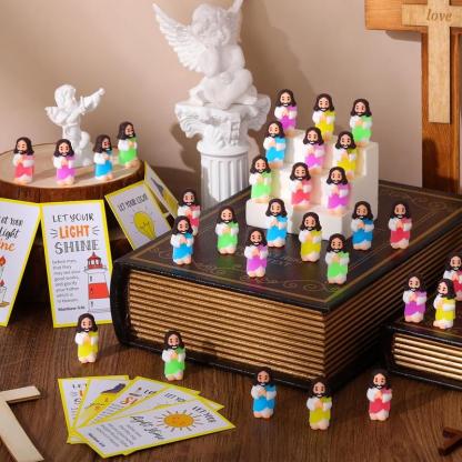 ✝️Christian Gifts Set: 30 Sets Mini Jesus Glowing Figurines
