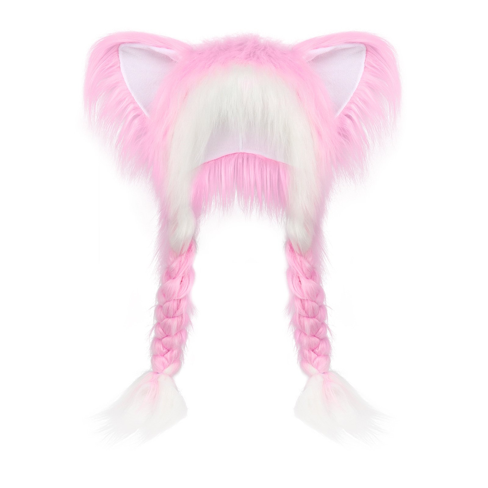 🔥Last Day 49% OFF - Soft Furry Animal Ear Hat with Braids