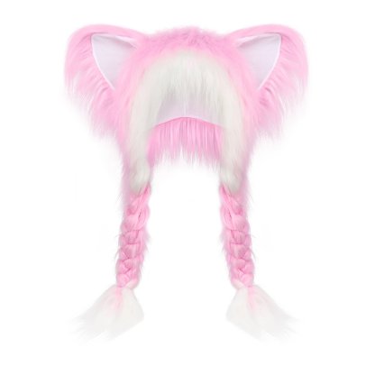 🔥Last Day 49% OFF - Soft Furry Animal Ear Hat with Braids