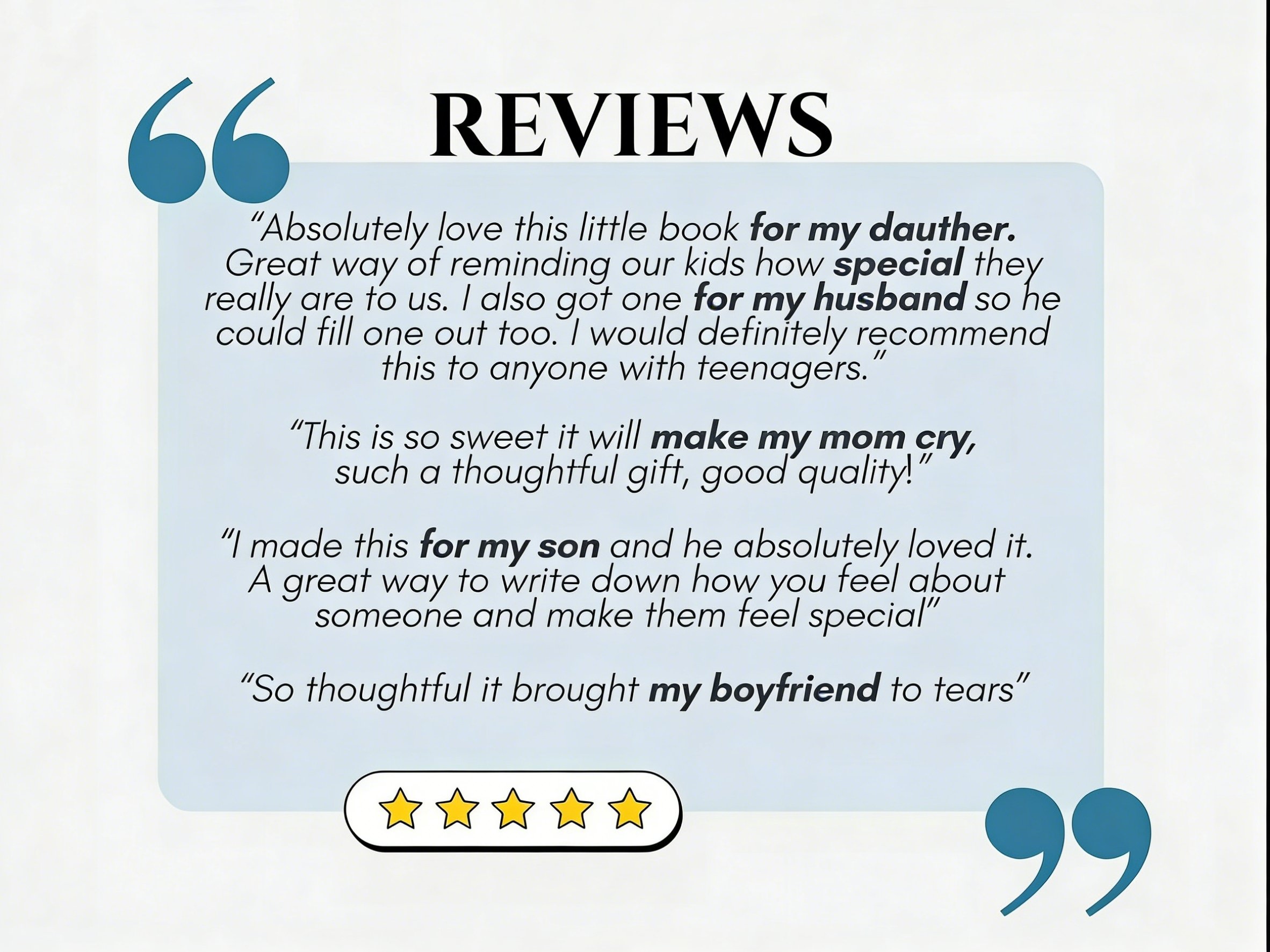 ❤️Just A Few Things I Love About You (With All My Heart) Fill In The Blank Gift Book 📚