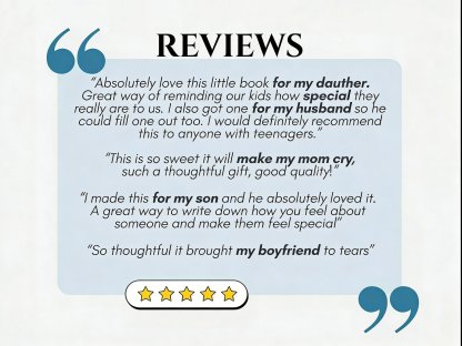 ❤️Just A Few Things I Love About You (With All My Heart) Fill In The Blank Gift Book 📚