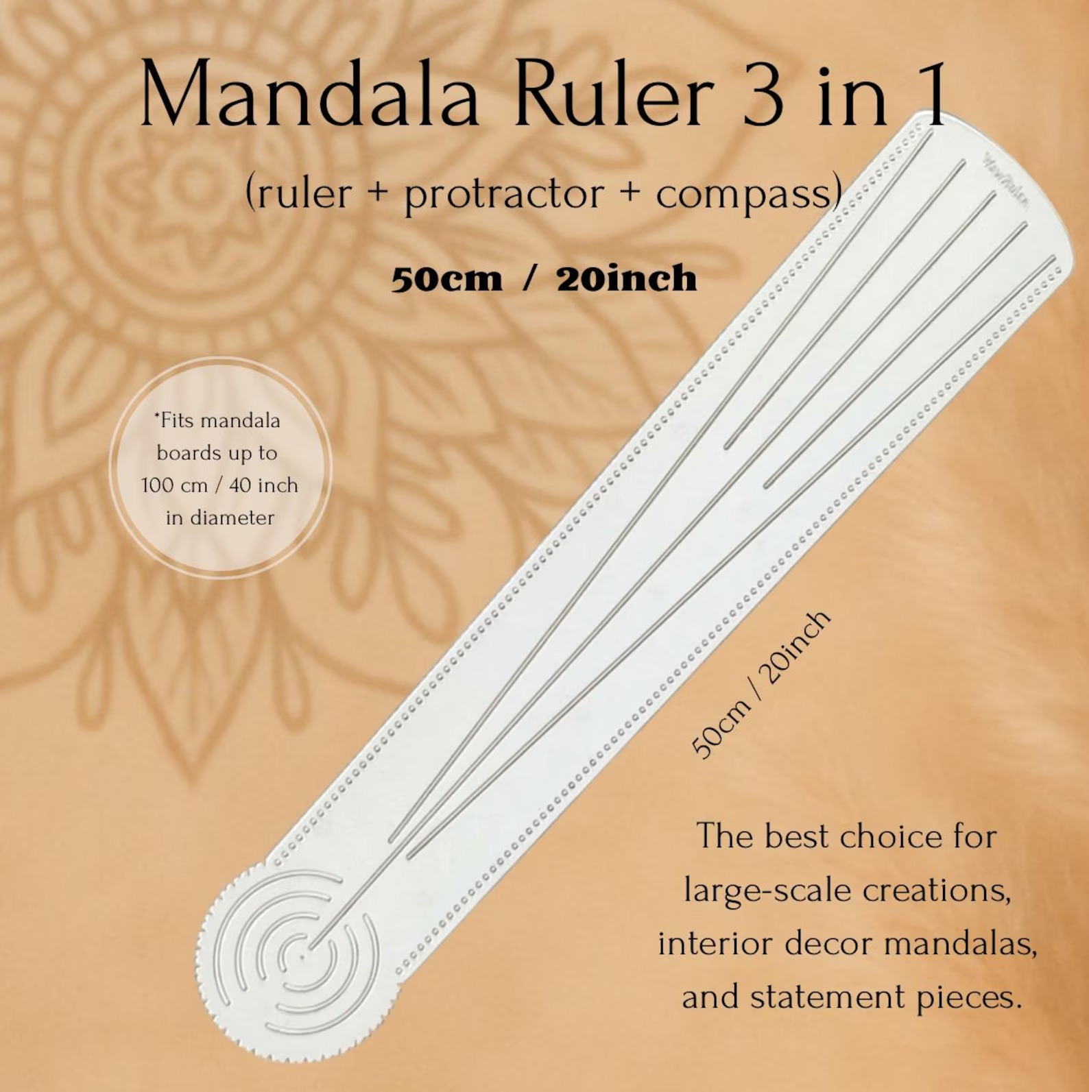 Mandala WOW Ruler 3-in-1
