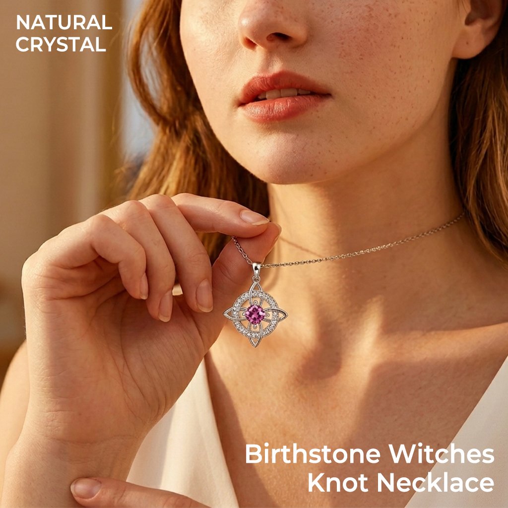 Mystical Birthstone Witches Knot Necklace🔮💞Protect Your Loved Ones