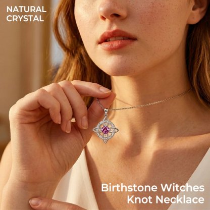 Mystical Birthstone Witches Knot Necklace🔮💞Protect Your Loved Ones