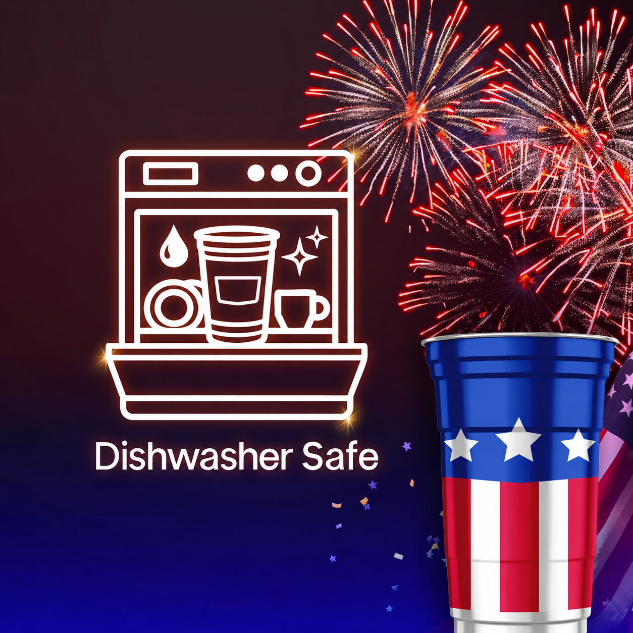 🇺🇸 250th Anniversary Patriotic Aluminum Party Cups
