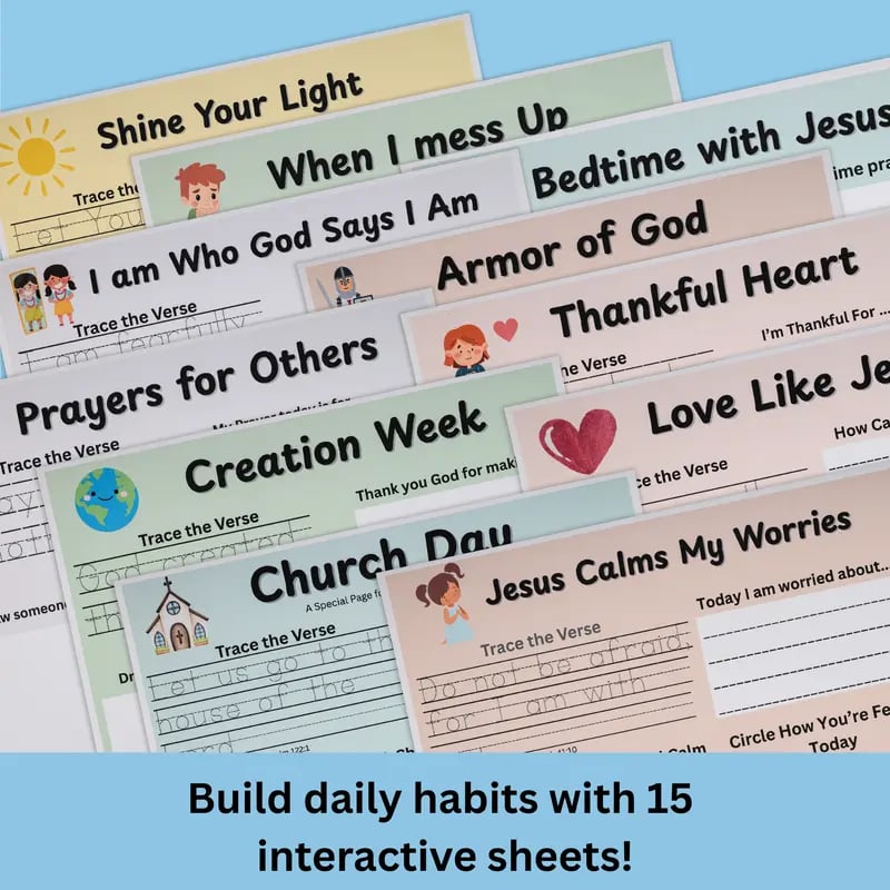 🔥LAST DAY 50% OFF -✝️Christian Faith Habit Kit for Kids - Daily Devotion Routine