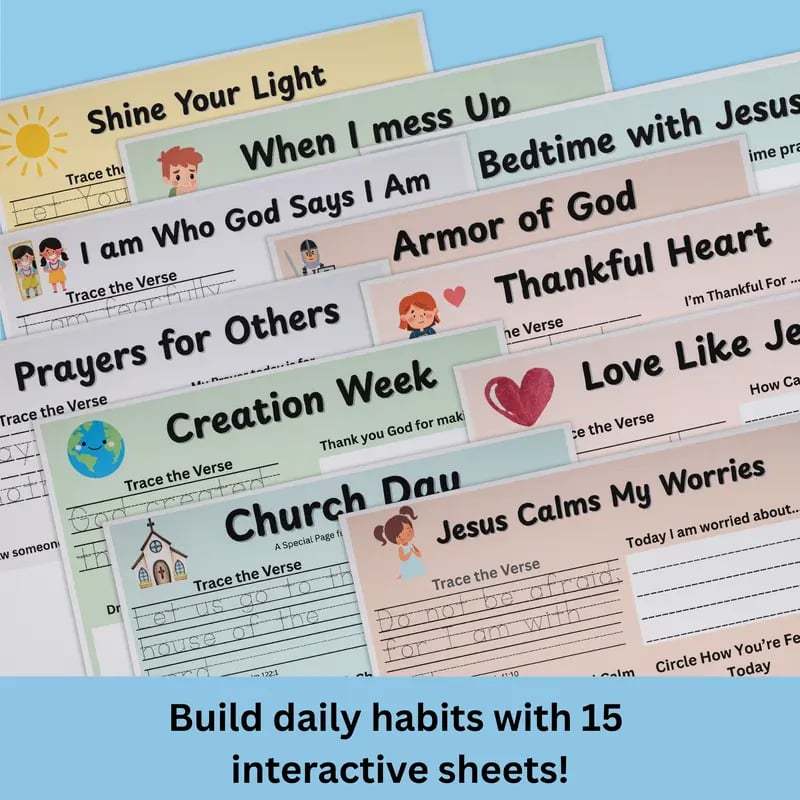 🔥LAST DAY 50% OFF -✝️Christian Faith Habit Kit for Kids - Daily Devotion Routine