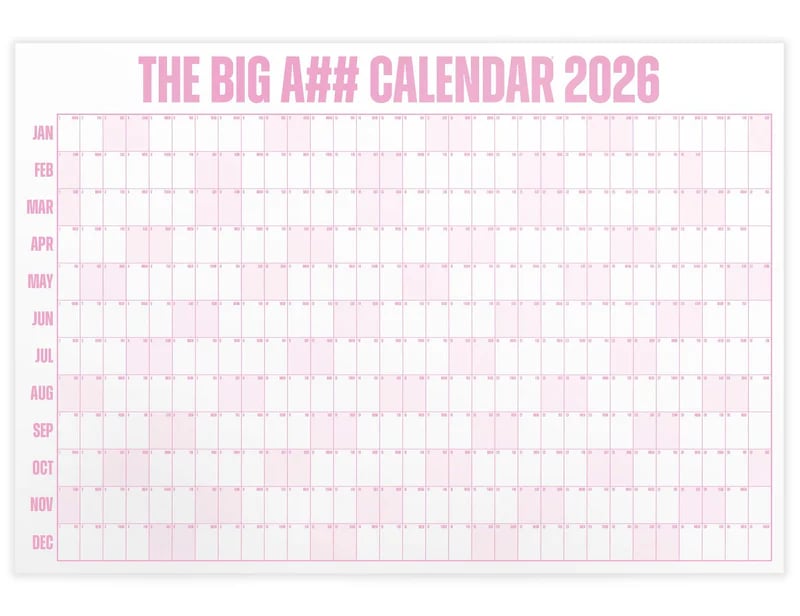 📅The Big A## 2026 Wall Calendar - Flexible Dry-Erase Material ✍️Design Your Amazing Year!🏃