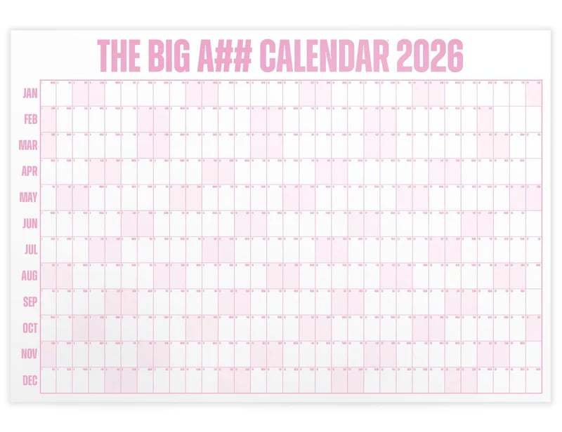 📅The Big A## 2026 Wall Calendar - Flexible Dry-Erase Material ✍️Design Your Amazing Year!🏃