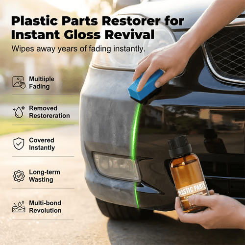 🚗 Car Plastic Parts Crystal Coating Restorer – Fast Refresh, Long-Lasting Shine, Anti-Aging & Waterproof, Easy to Apply, Restores Faded Plastic & Trim Like New ✨