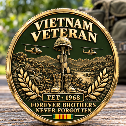 I Was There — Tet ’68 “Forever Brothers” Vietnam Veteran Commemorative Medallion