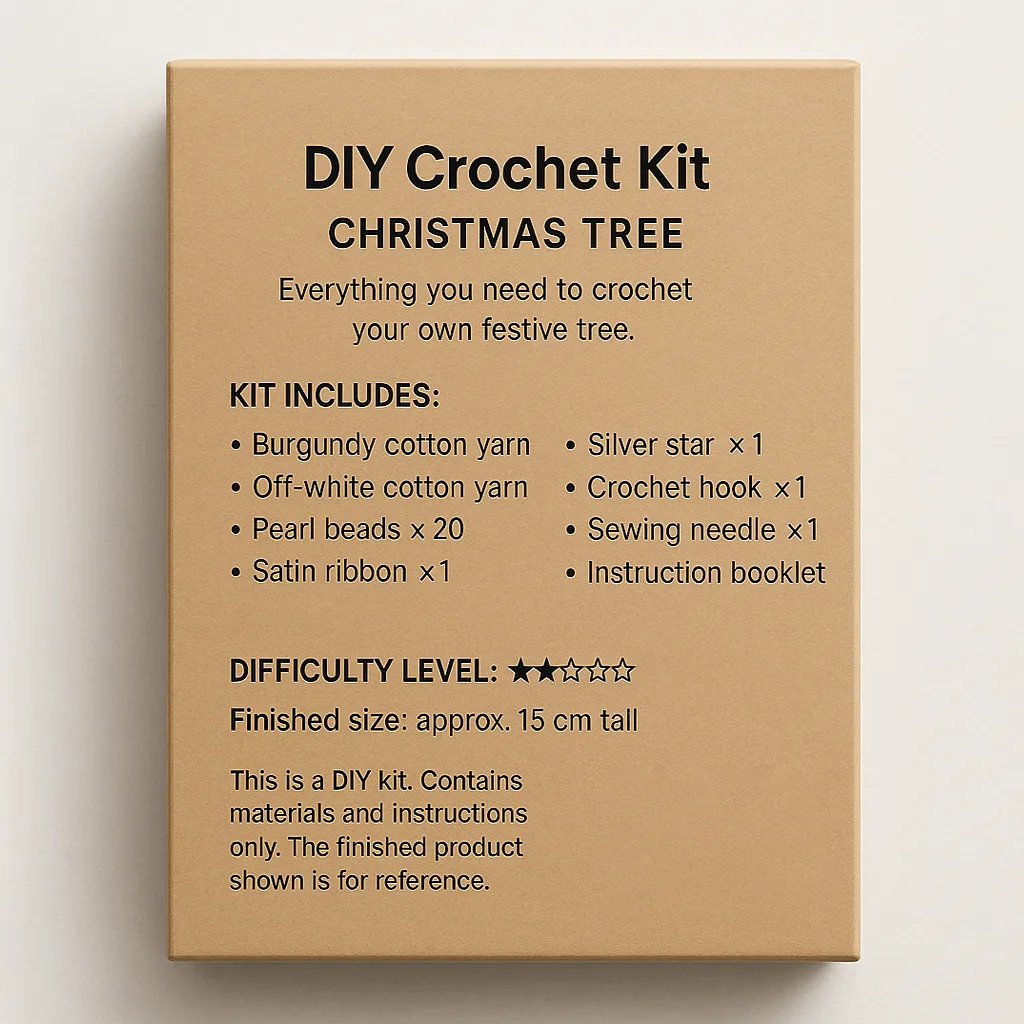 🎉BUY 3 GET 1 FREE🎄DIY Crochet Christmas Tree Kit – ✨Handmade Holiday Decoration Set