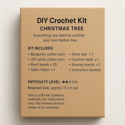 🎉BUY 3 GET 1 FREE🎄DIY Crochet Christmas Tree Kit – ✨Handmade Holiday Decoration Set