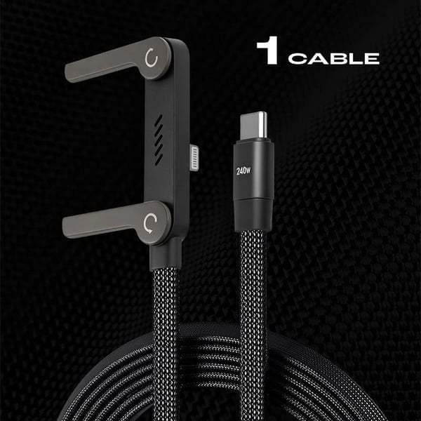 ⚡️240w super fast charging📱Invisible Holder Charger Cable with Stand