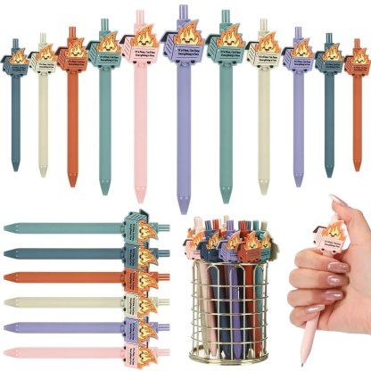 Dumpster Fire Pens Funny Luminous Ballpoint Pen Emotional Support