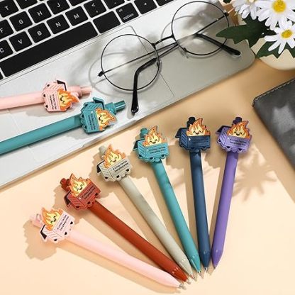 Dumpster Fire Pens Funny Luminous Ballpoint Pen Emotional Support