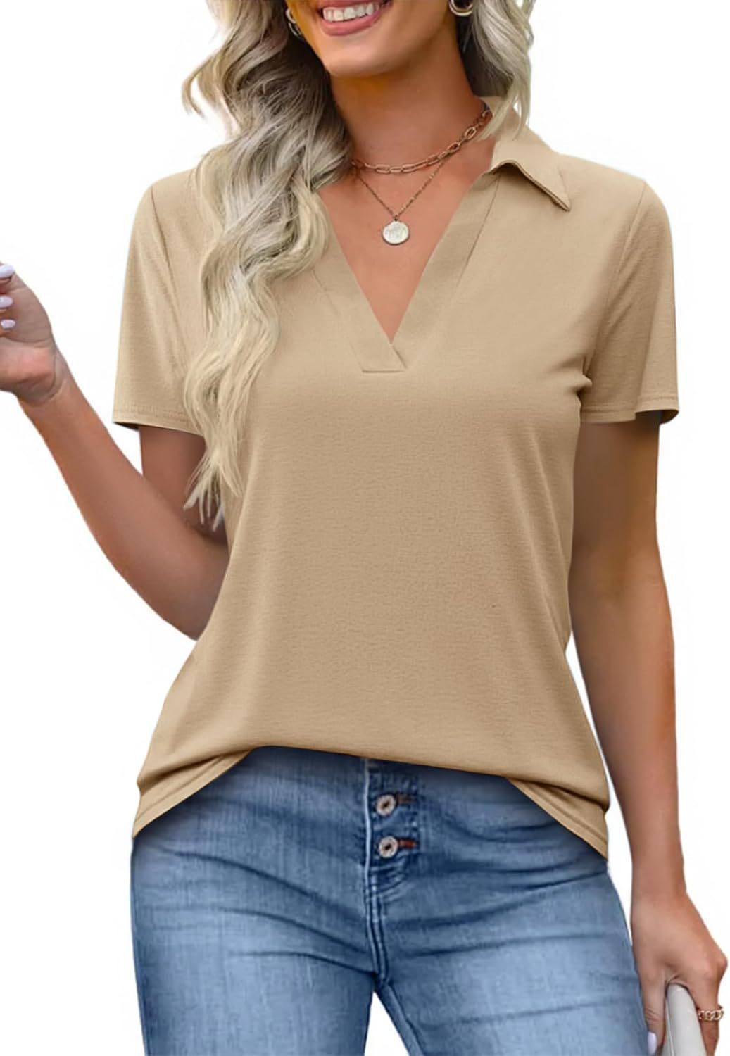 Women's Classic Relaxed Fit V-Neck Tee
