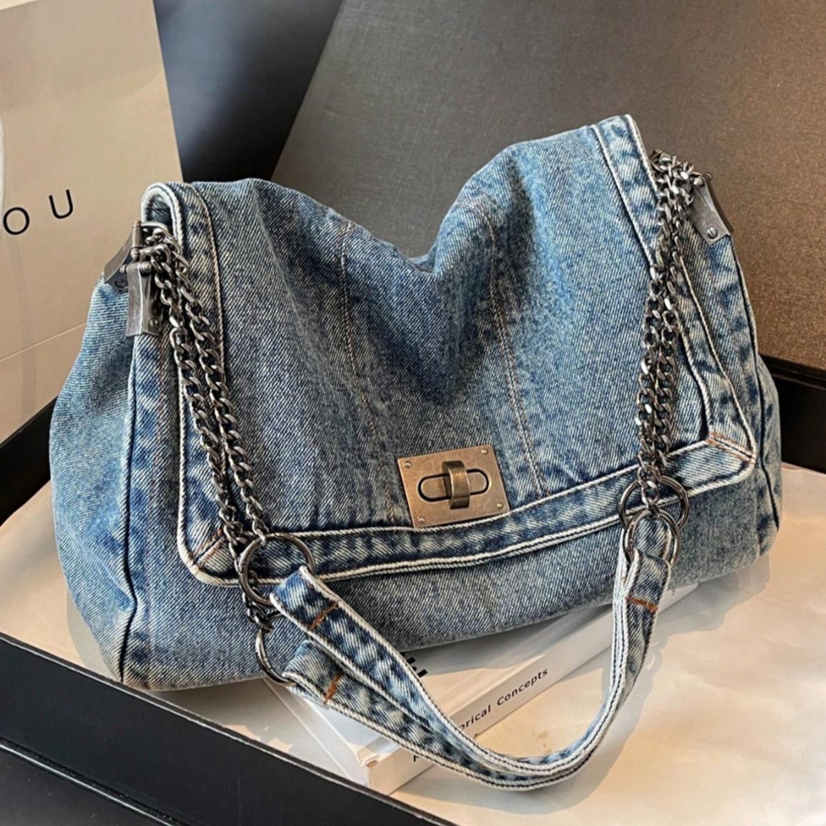 Vintage Denim Shoulder Bag ⭐⭐⭐⭐⭐