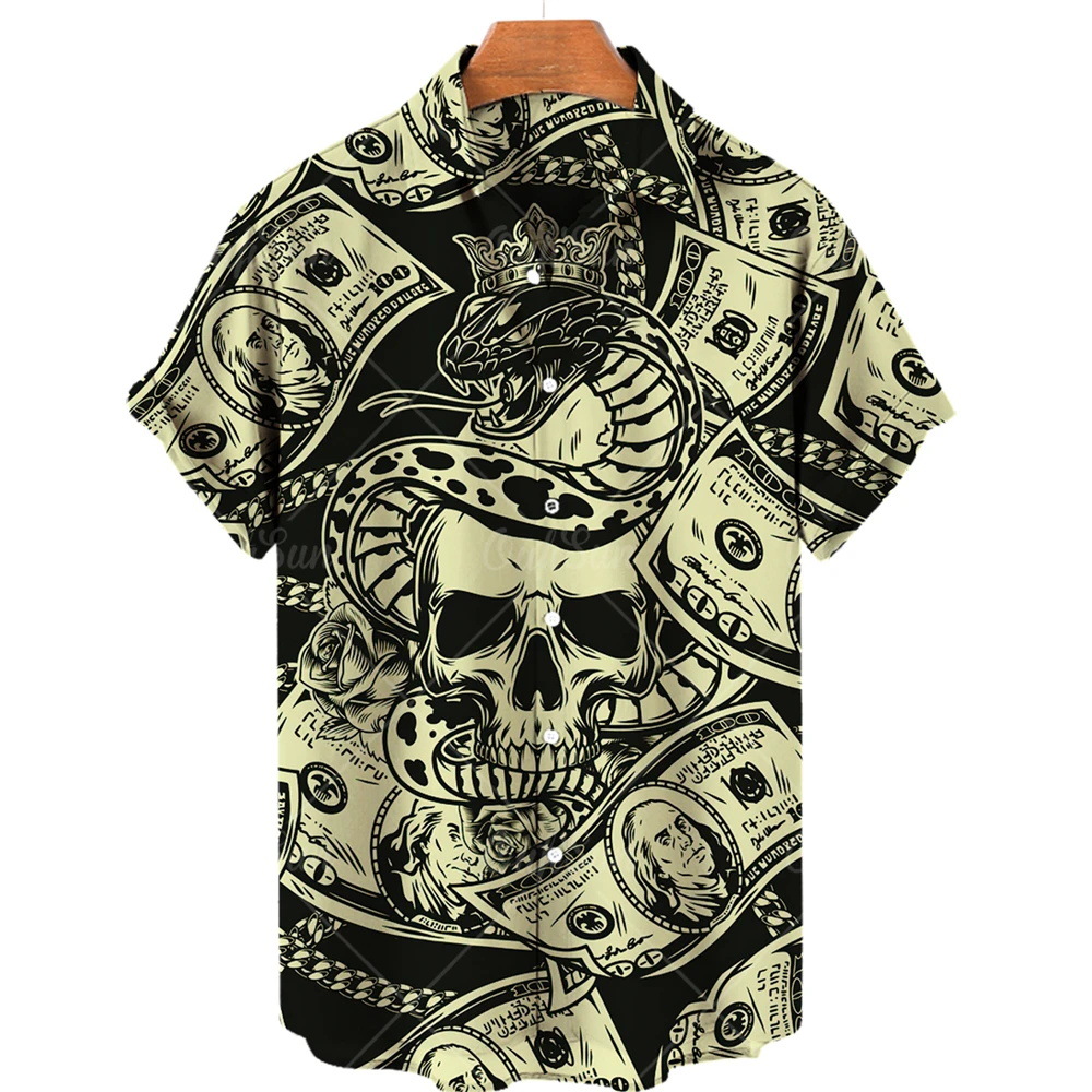 💀Men's Retro Skull Creative Loose Shirt