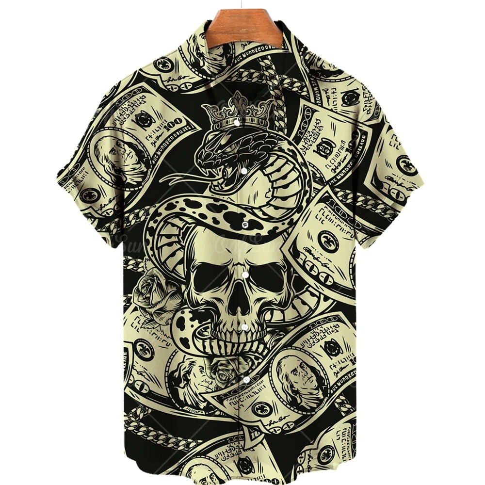 💀Men's Retro Skull Creative Loose Shirt
