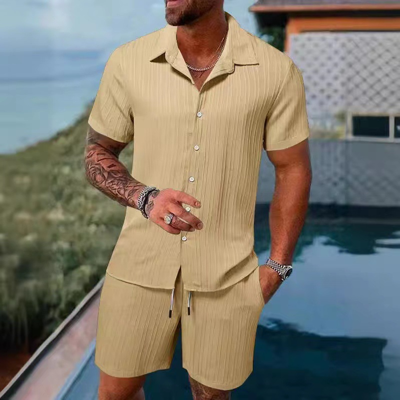 👕 New Men’s Solid Color Set | Relaxed & Stylish Everyday Wear