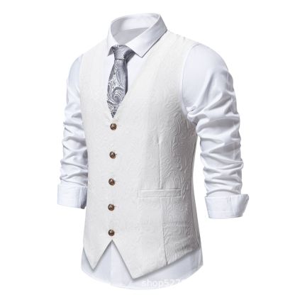 Luxury Embroidered Men's Suit Vest