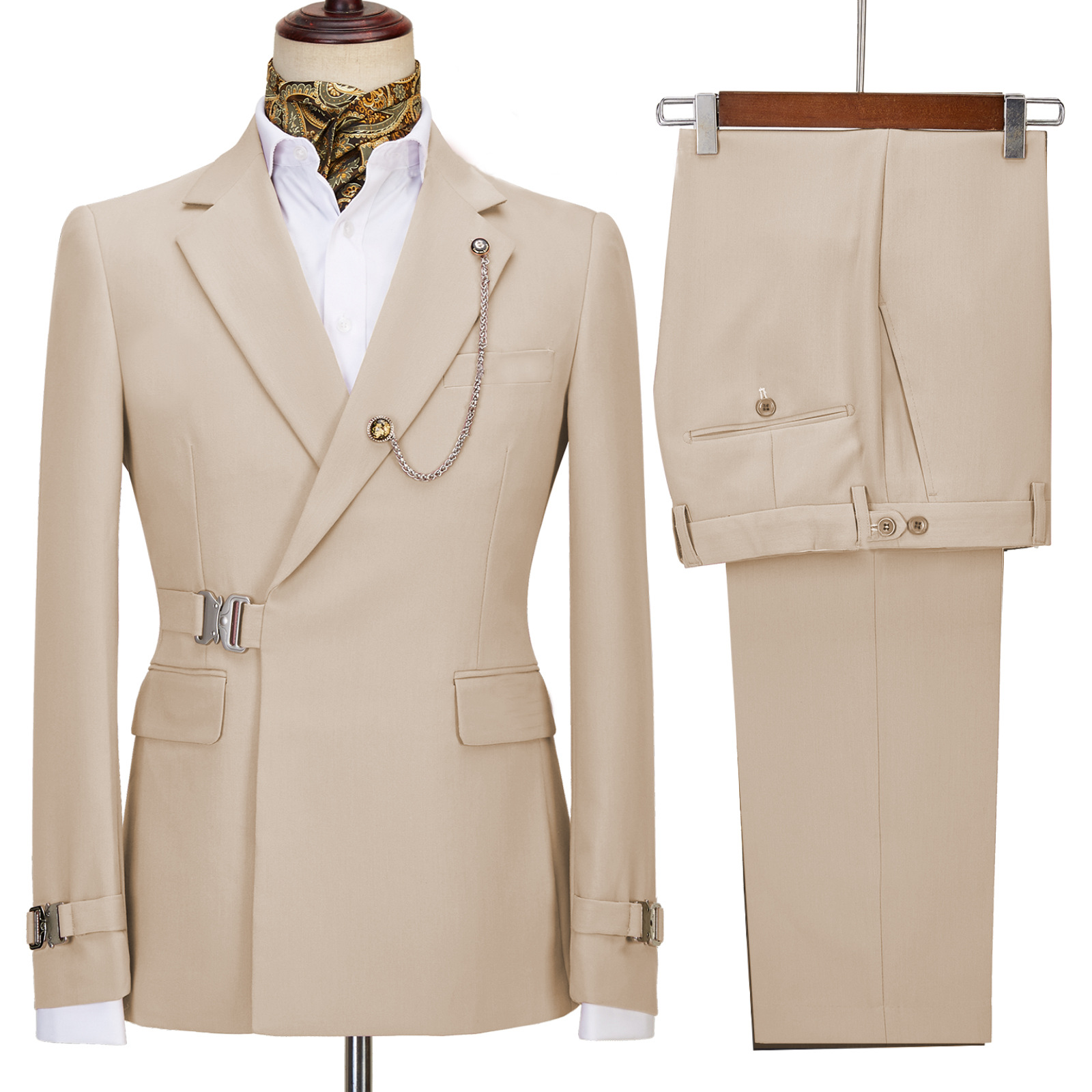 High-end Metal Buckle Men’s Suit Set