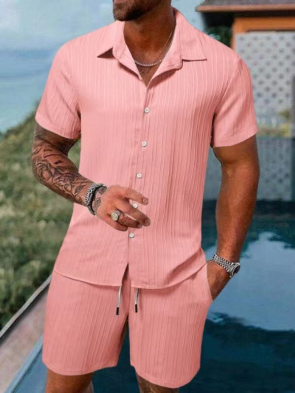 👕 New Men’s Solid Color Set | Relaxed & Stylish Everyday Wear