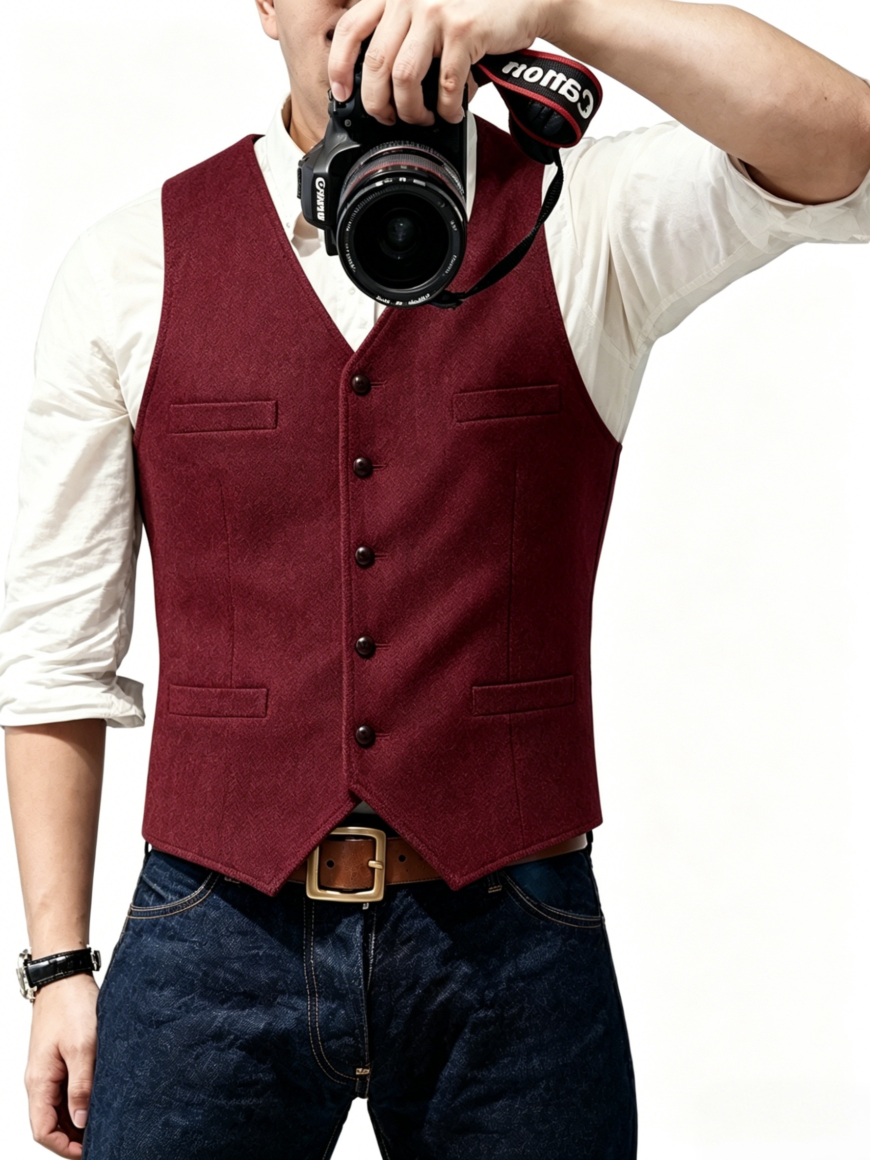 New Textured Men's Vest